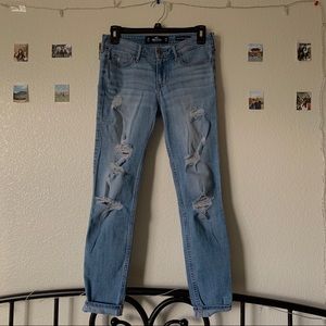 Hollister Cropped Ripped Jeans